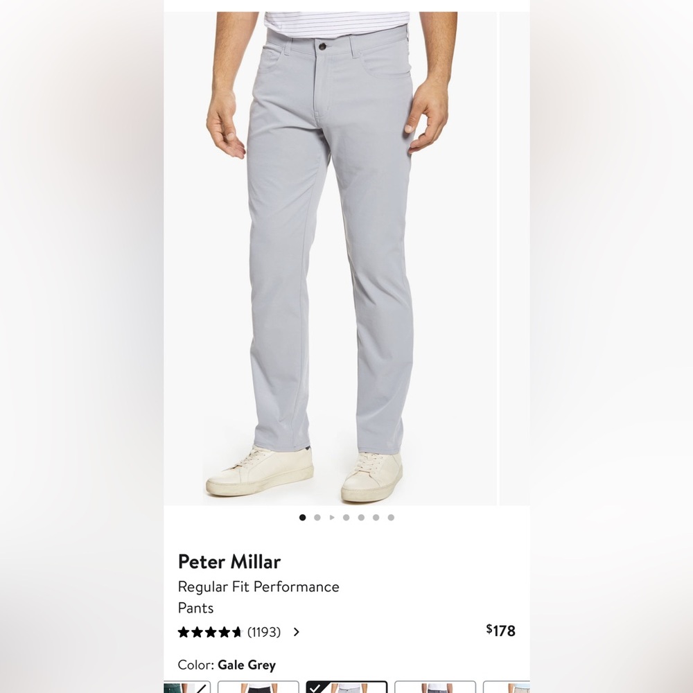 Peter Millar Performance Light Gray Trousers - image 9